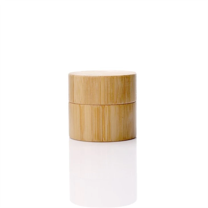 Custom Glass Natural Bamboo Cosmetic Jar